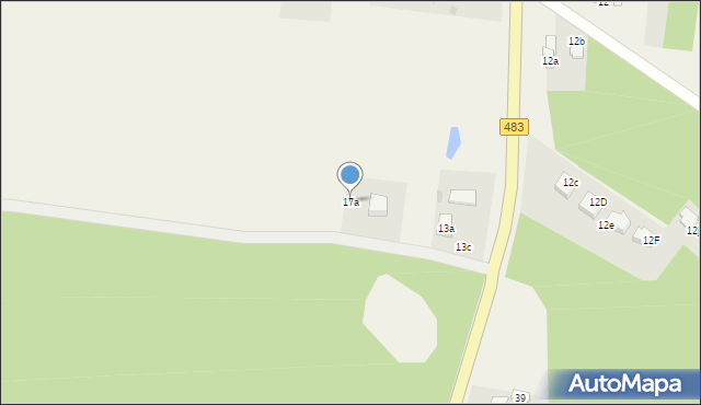 Podlesie, Podlesie, 17a, mapa Podlesie