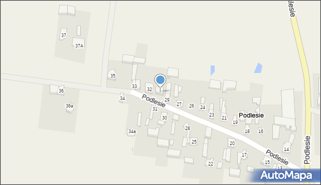 Podlesie, Podlesie, 31a, mapa Podlesie