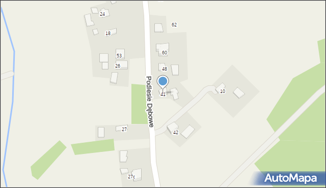 Podlesie Dębowe, Podlesie Dębowe, 41, mapa Podlesie Dębowe