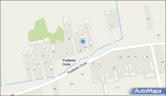 Podlesie Duże, Podlesie Duże, 30, mapa Podlesie Duże