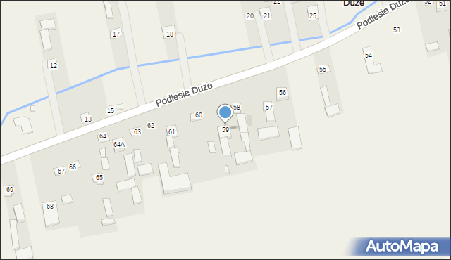 Podlesie Duże, Podlesie Duże, 59, mapa Podlesie Duże