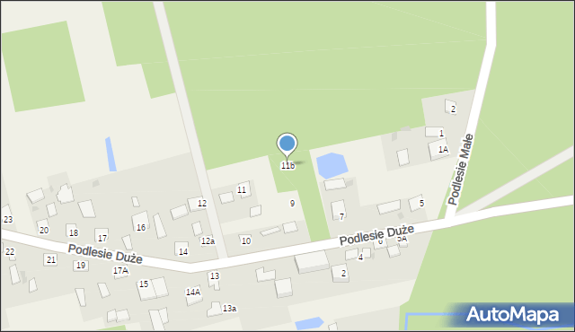 Podlesie Duże, Podlesie Duże, 11b, mapa Podlesie Duże