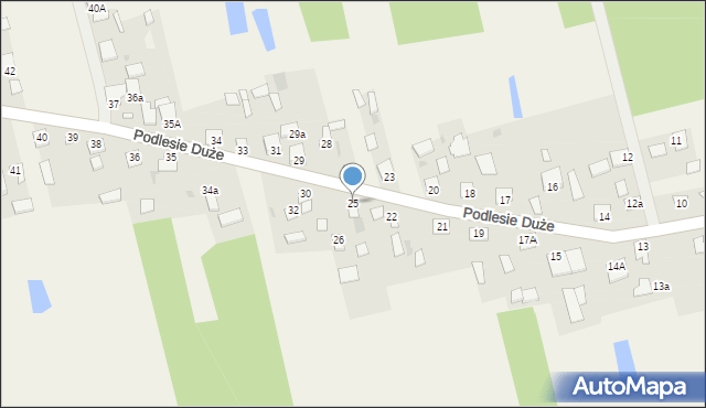 Podlesie Duże, Podlesie Duże, 25, mapa Podlesie Duże