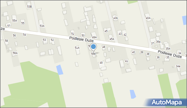 Podlesie Duże, Podlesie Duże, 50b, mapa Podlesie Duże