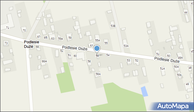 Podlesie Duże, Podlesie Duże, 56, mapa Podlesie Duże