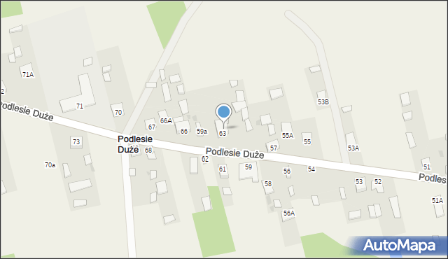 Podlesie Duże, Podlesie Duże, 59, mapa Podlesie Duże