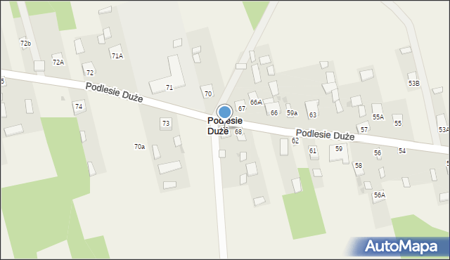 Podlesie Duże, Podlesie Duże, 69, mapa Podlesie Duże