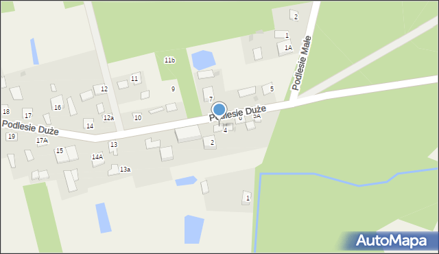 Podlesie Duże, Podlesie Duże, 8, mapa Podlesie Duże