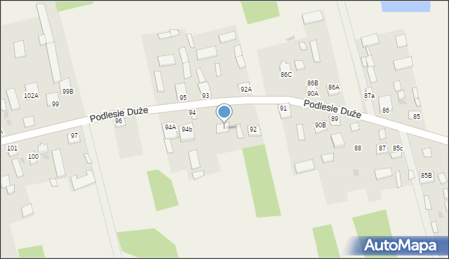 Podlesie Duże, Podlesie Duże, 93a, mapa Podlesie Duże