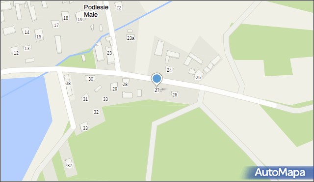 Podlesie Małe, Podlesie Małe, 27, mapa Podlesie Małe