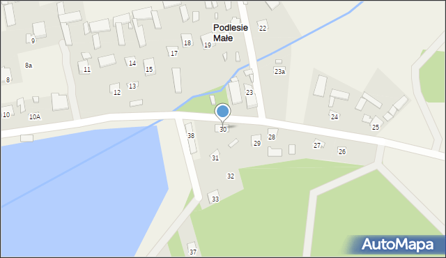 Podlesie Małe, Podlesie Małe, 30, mapa Podlesie Małe