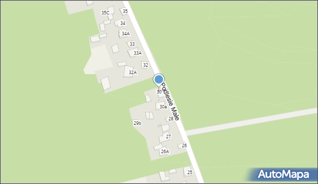 Podlesie Małe, Podlesie Małe, 30, mapa Podlesie Małe