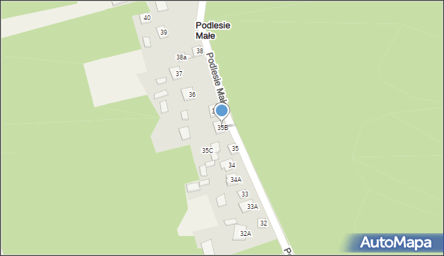 Podlesie Małe, Podlesie Małe, 35B, mapa Podlesie Małe