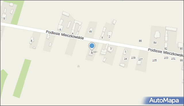 Podlesie Mleczkowskie, Podlesie Mleczkowskie, 3c, mapa Podlesie Mleczkowskie