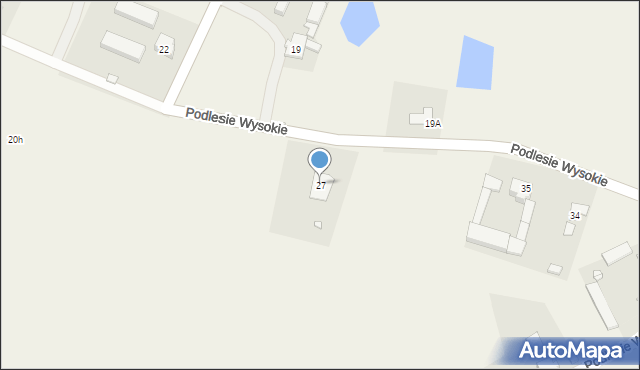 Podlesie Wysokie, Podlesie Wysokie, 27, mapa Podlesie Wysokie