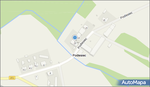 Podlesiec, Podlesiec, 13, mapa Podlesiec