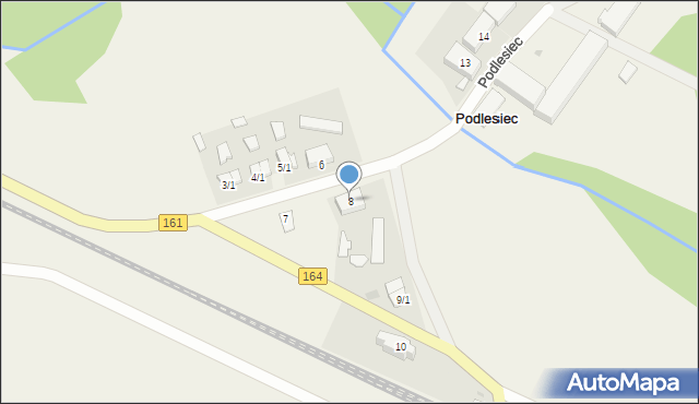 Podlesiec, Podlesiec, 8, mapa Podlesiec