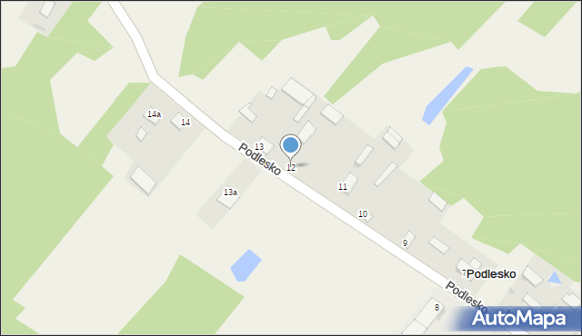 Podlesko, Podlesko, 12, mapa Podlesko