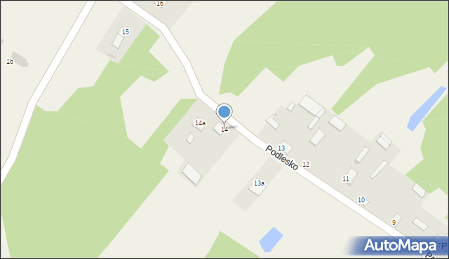 Podlesko, Podlesko, 14, mapa Podlesko
