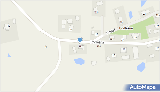 Podleśna, Podleśna, 11, mapa Podleśna