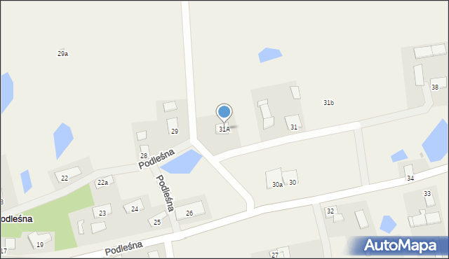 Podleśna, Podleśna, 31A, mapa Podleśna