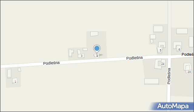 Podleśna, Podleśna, 4, mapa Podleśna