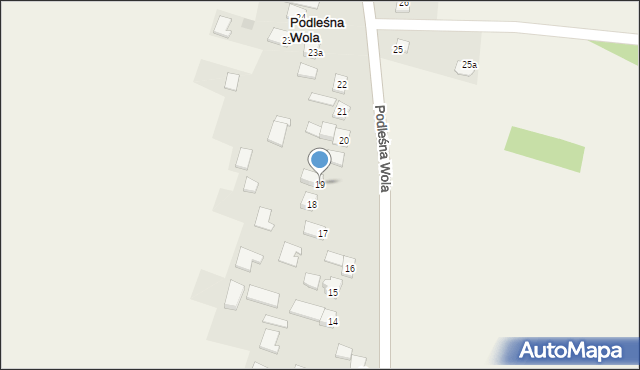 Podleśna Wola, Podleśna Wola, 19, mapa Podleśna Wola