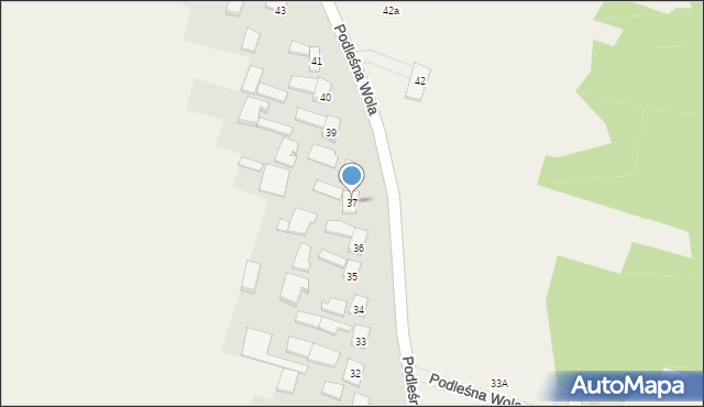 Podleśna Wola, Podleśna Wola, 37, mapa Podleśna Wola