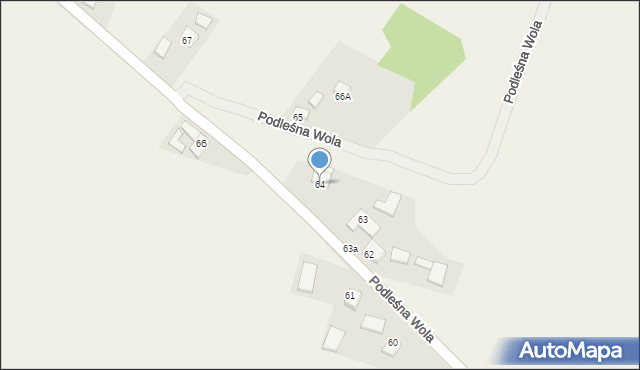 Podleśna Wola, Podleśna Wola, 64, mapa Podleśna Wola
