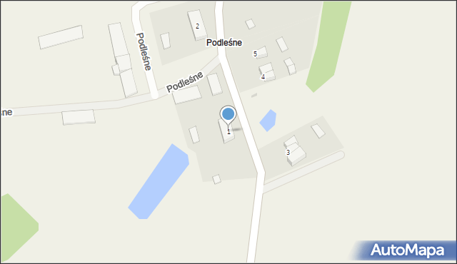 Podleśne, Podleśne, 1, mapa Podleśne