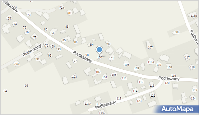 Podleszany, Podleszany, 100, mapa Podleszany