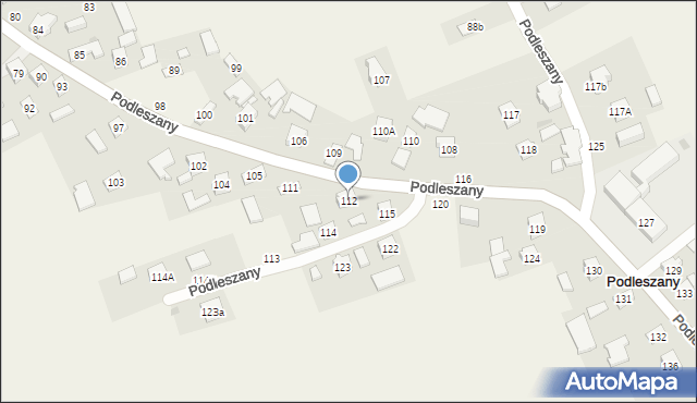Podleszany, Podleszany, 112, mapa Podleszany