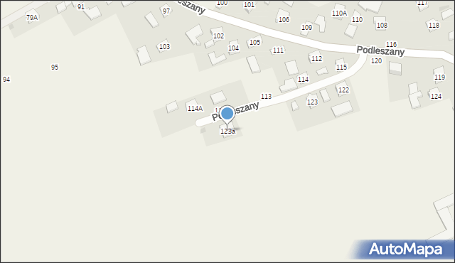 Podleszany, Podleszany, 123a, mapa Podleszany