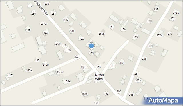 Podleszany, Podleszany, 150, mapa Podleszany