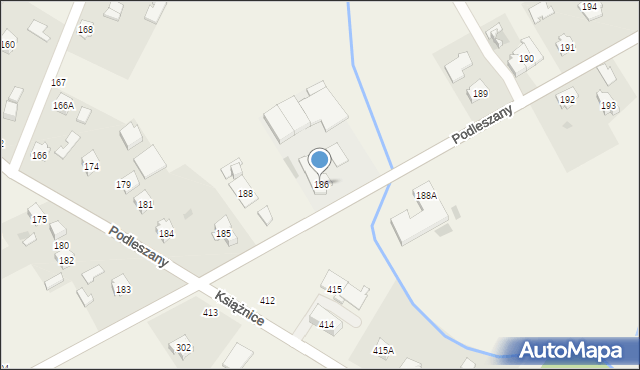 Podleszany, Podleszany, 186, mapa Podleszany