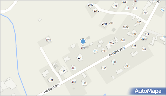 Podleszany, Podleszany, 195, mapa Podleszany