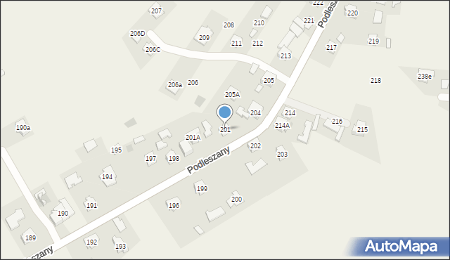 Podleszany, Podleszany, 201, mapa Podleszany