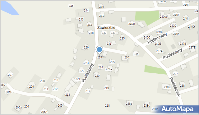 Podleszany, Podleszany, 229, mapa Podleszany