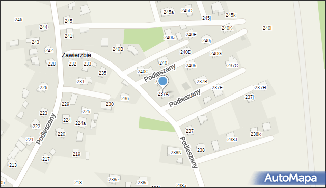 Podleszany, Podleszany, 237A, mapa Podleszany