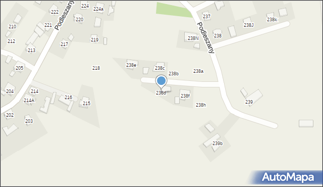Podleszany, Podleszany, 238d, mapa Podleszany