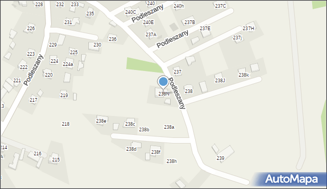 Podleszany, Podleszany, 238N, mapa Podleszany