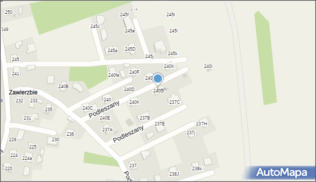 Podleszany, Podleszany, 240G, mapa Podleszany
