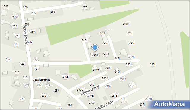 Podleszany, Podleszany, 245a, mapa Podleszany