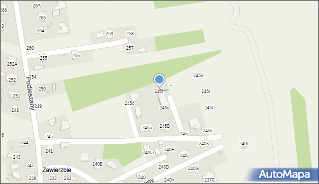 Podleszany, Podleszany, 245f, mapa Podleszany