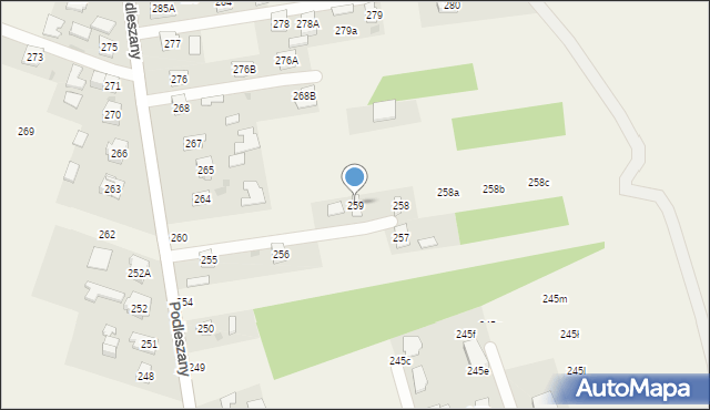 Podleszany, Podleszany, 259, mapa Podleszany