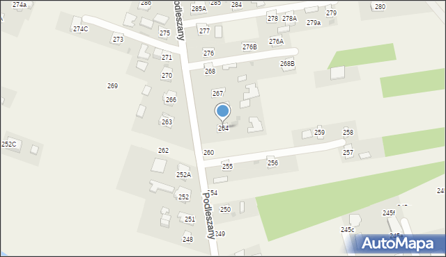 Podleszany, Podleszany, 264, mapa Podleszany