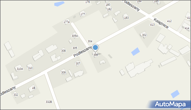 Podleszany, Podleszany, 306, mapa Podleszany