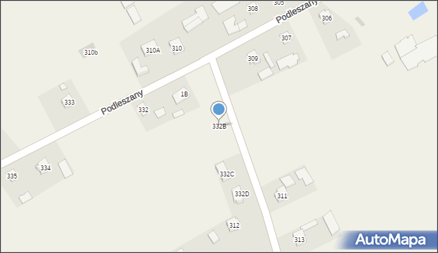 Podleszany, Podleszany, 332B, mapa Podleszany