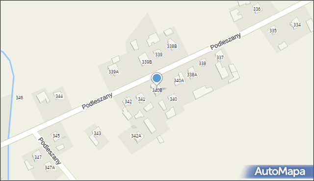 Podleszany, Podleszany, 340B, mapa Podleszany