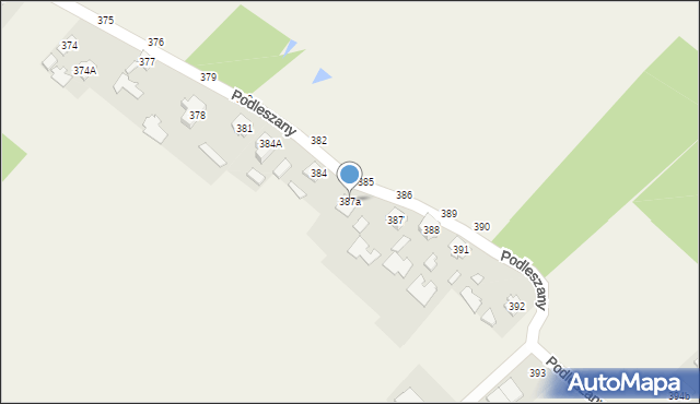Podleszany, Podleszany, 387a, mapa Podleszany